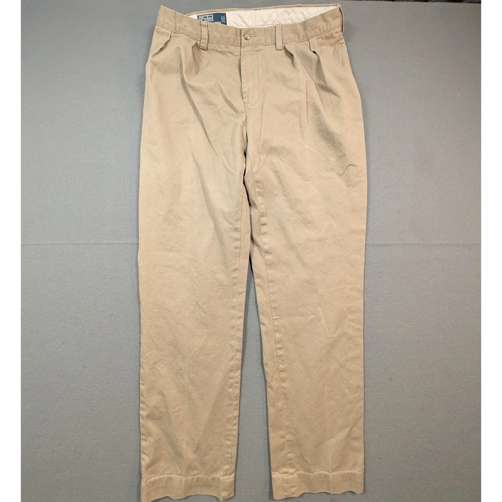 Polo by Ralph Lauren Pleated Chinos in Light Khaki